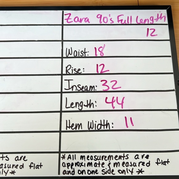 ZARA “The 90’s full-length” wide leg raw hem boho light wash black jeans. Sz:12 - Picture 7 of 7